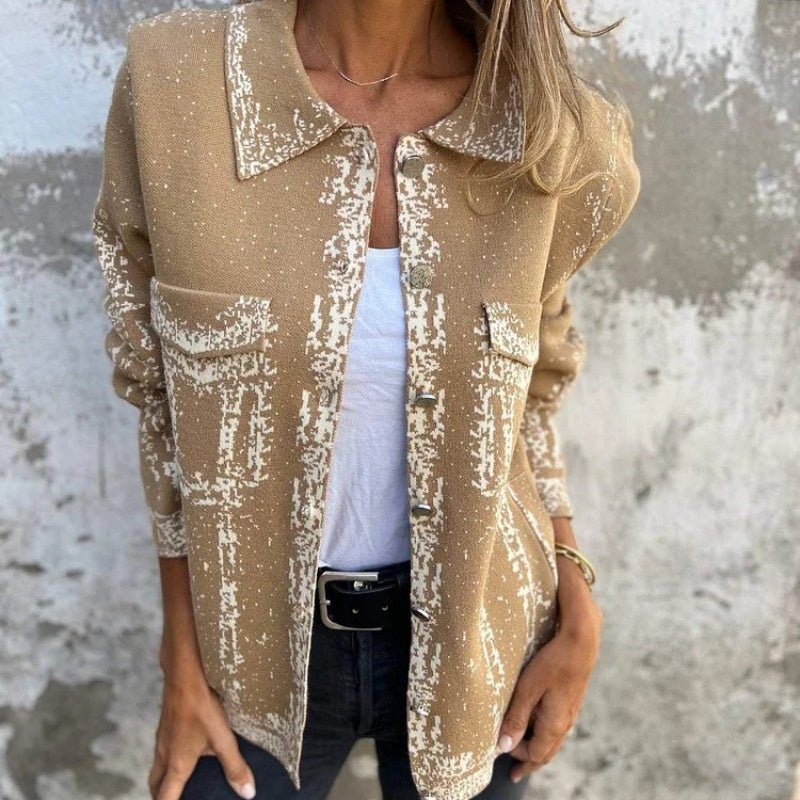 COLETTE™ - Trendy Long Sleeve Jacket - Beaumonts Closet Toronto