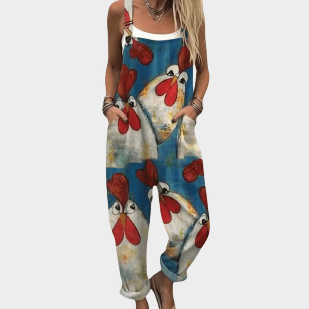 Comfortable Printed Overall - Beaumonts Closet Toronto