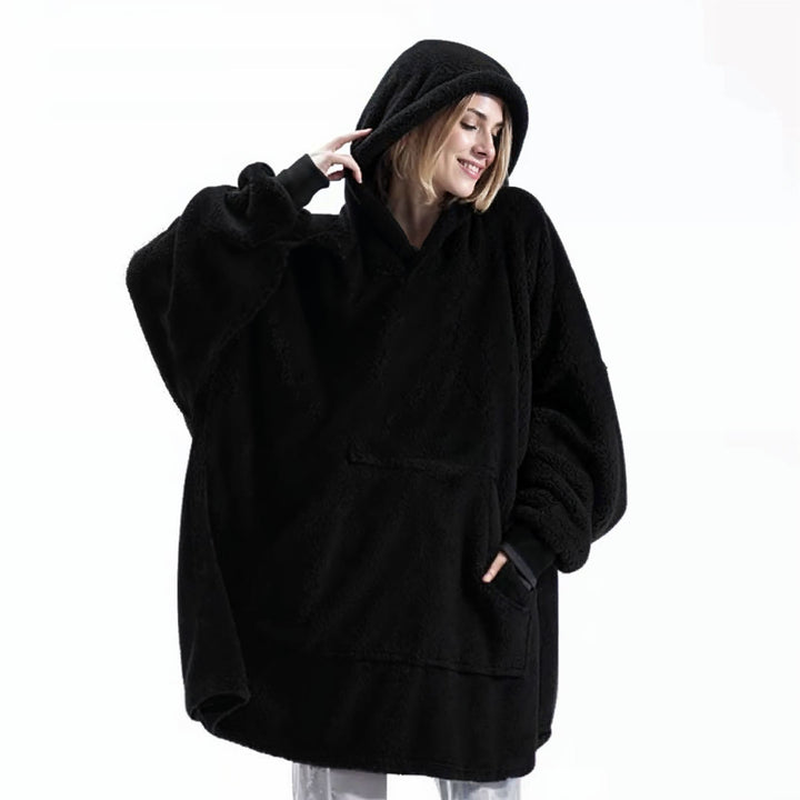 COZYCLOUD™ - Fleece-Lined Oversized Hoodie Beaumonts Closet Toronto Black One size fits all 