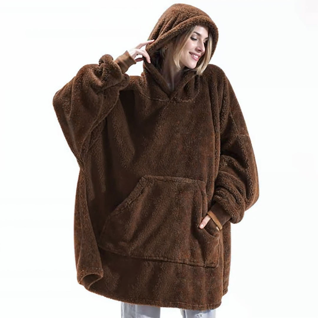 COZYCLOUD™ - Fleece-Lined Oversized Hoodie Beaumonts Closet Toronto coffee One size fits all 