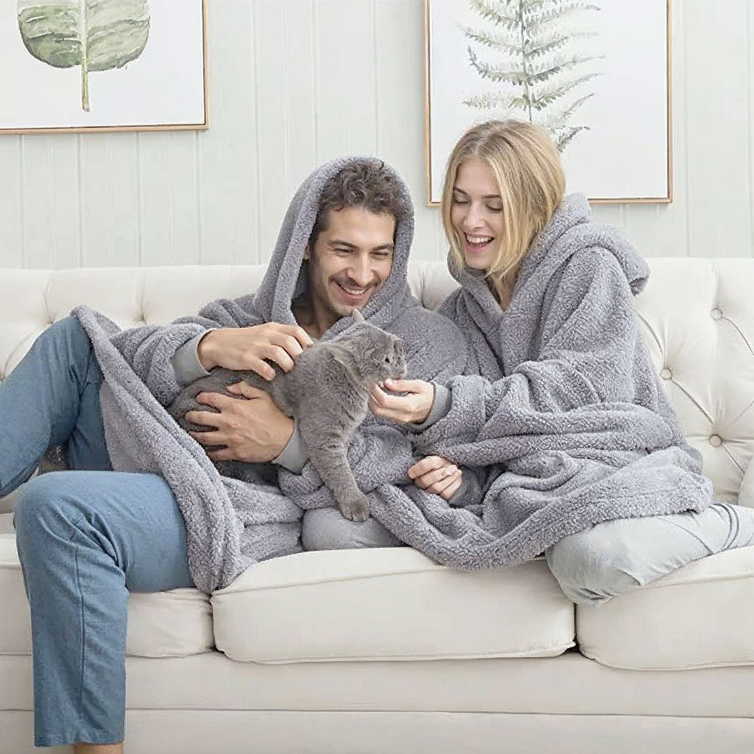 COZYCLOUD™ - Fleece-Lined Oversized Hoodie Beaumonts Closet Toronto Grey One size fits all 