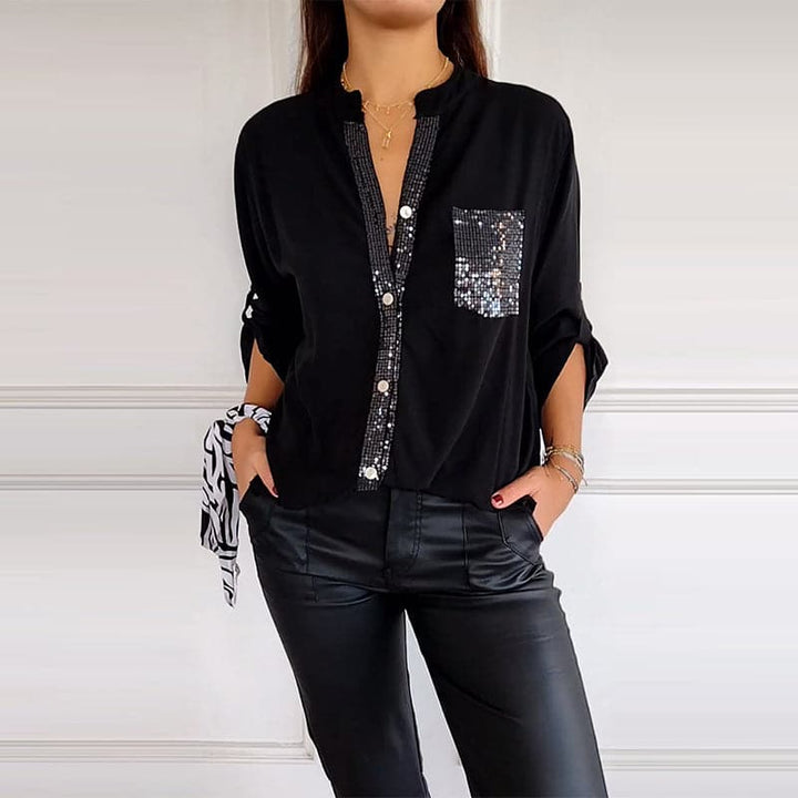 DANICA™ - Sequin Detailed Blouse - Beaumonts Closet Toronto