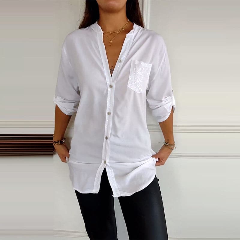 DANICA™ - Sequin Detailed Blouse - Beaumonts Closet Toronto