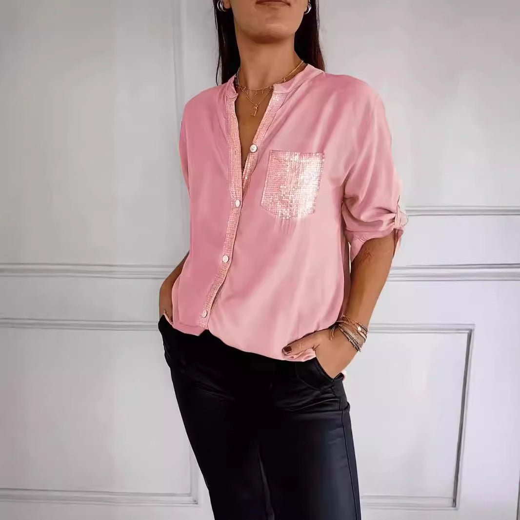 DANICA™ - Sequin Detailed Blouse - Beaumonts Closet Toronto