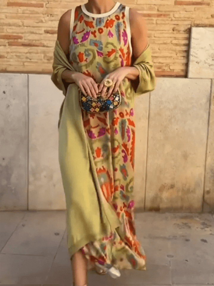 Dely - Boho Chic Two - Piece Dress - Beaumonts Closet Toronto