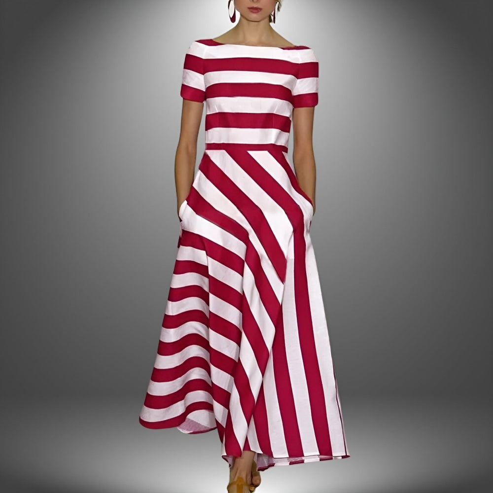 DIANE™ – Effortless Modern Stripe Dress - Beaumonts Closet Toronto