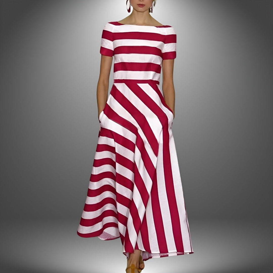 DIANE™ – Effortless Modern Stripe Dress - Beaumonts Closet Toronto
