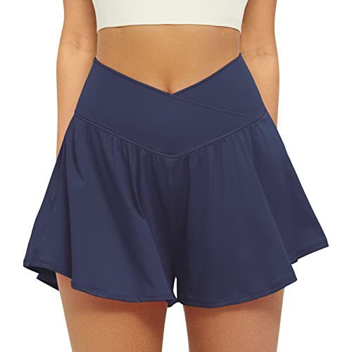ECLAIRE™ – Simple Flowy High Waist Active Skort - Beaumonts Closet Toronto