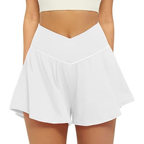 ECLAIRE™ – Simple Flowy High Waist Active Skort - Beaumonts Closet Toronto