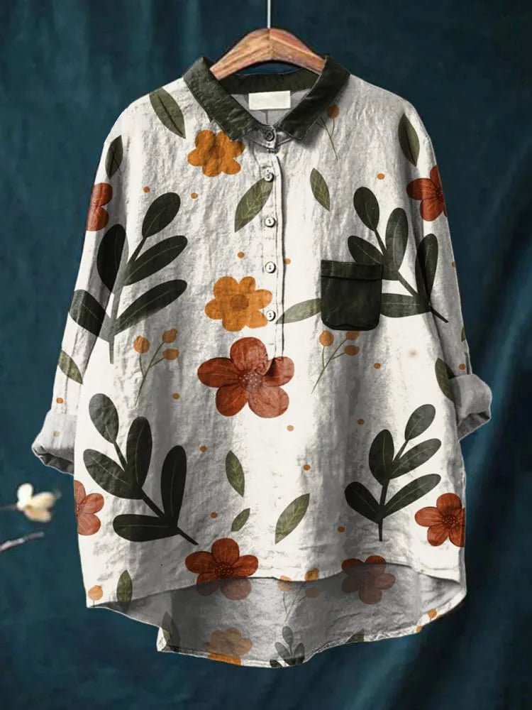 ELEANOR™ - Elegant Plant Art Shirt - Beaumonts Closet Toronto