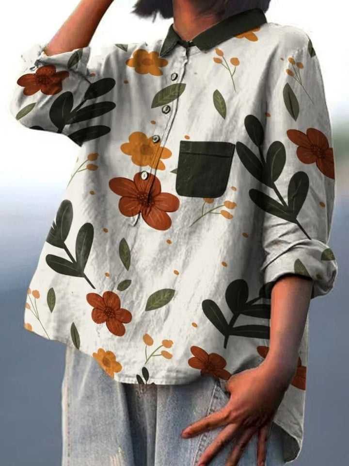 ELEANOR™ - Elegant Plant Art Shirt - Beaumonts Closet Toronto