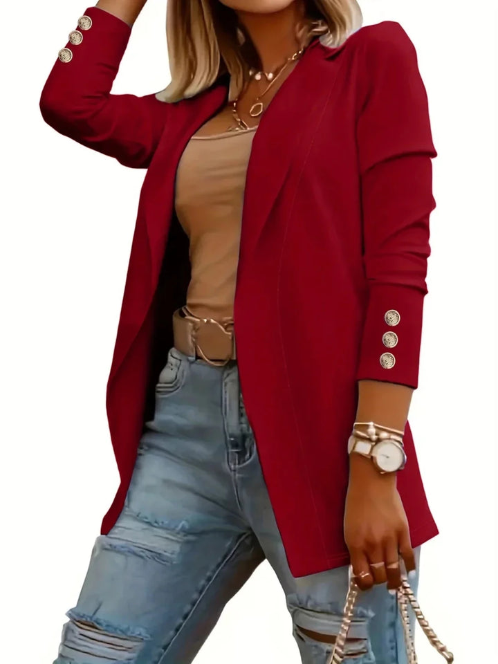 EMMA™ - Chic Open Front Jacket - Beaumonts Closet Toronto