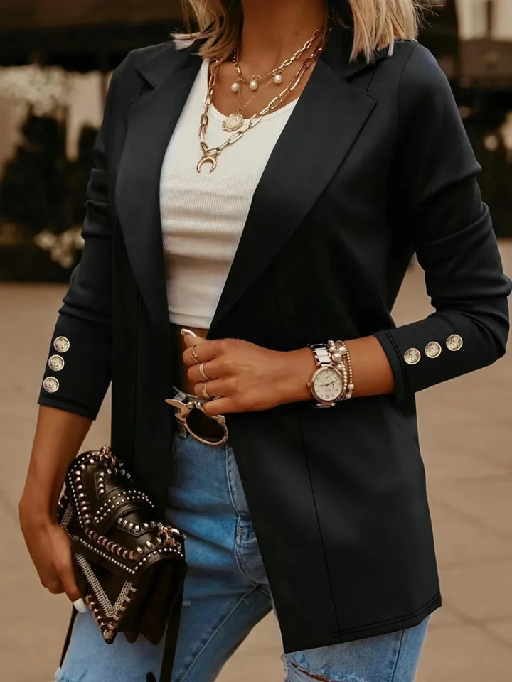 EMMA™ - Chic Open Front Jacket - Beaumonts Closet Toronto