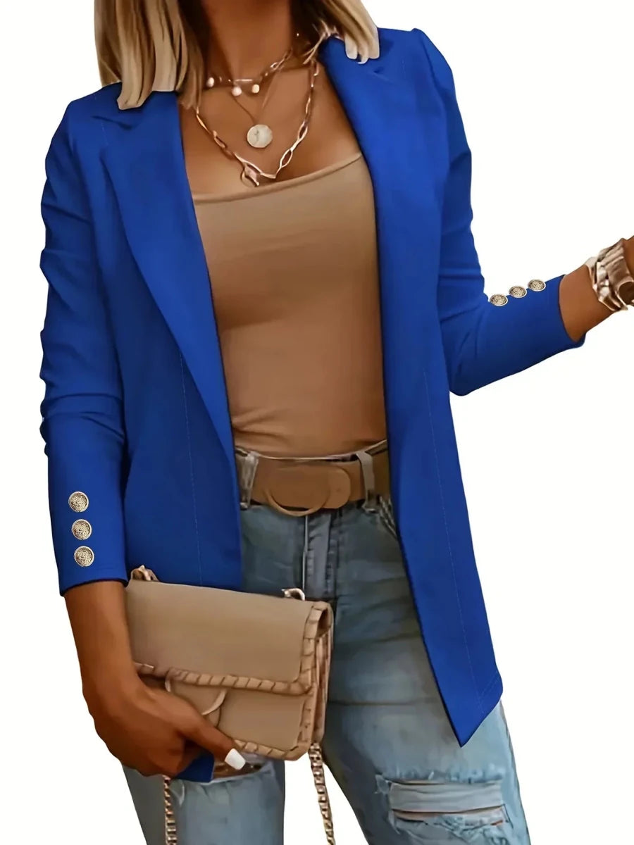 EMMA™ - Chic Open Front Jacket - Beaumonts Closet Toronto