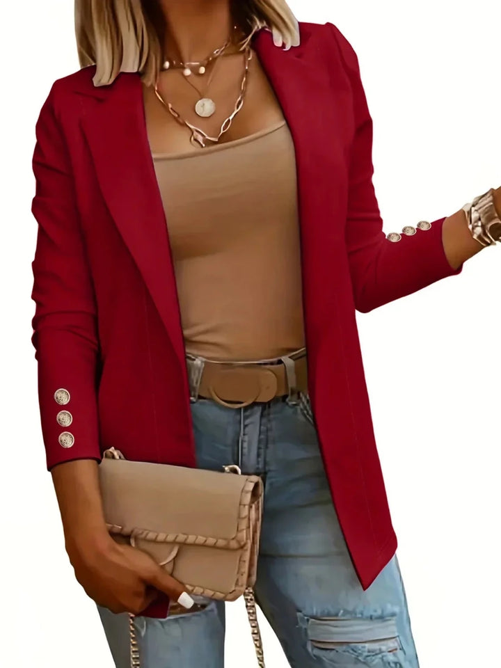EMMA™ - Chic Open Front Jacket - Beaumonts Closet Toronto