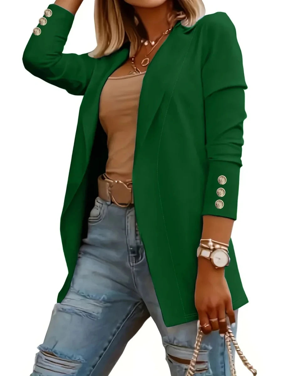 EMMA™ - Chic Open Front Jacket - Beaumonts Closet Toronto