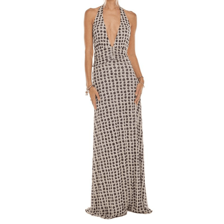 FITA™ - Elegant Halter Backless Summer Dress - Beaumonts Closet Toronto