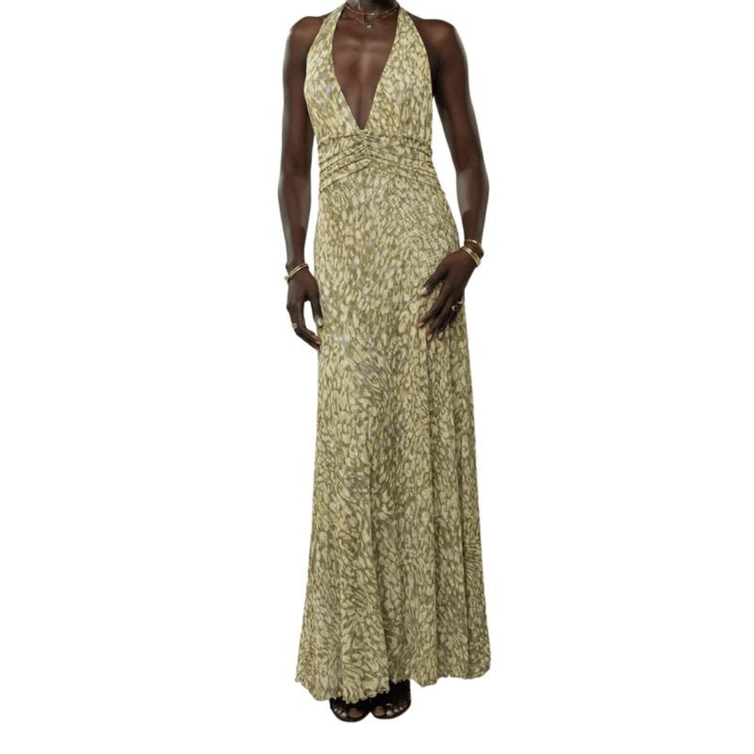 FITA™ - Elegant Halter Backless Summer Dress - Beaumonts Closet Toronto