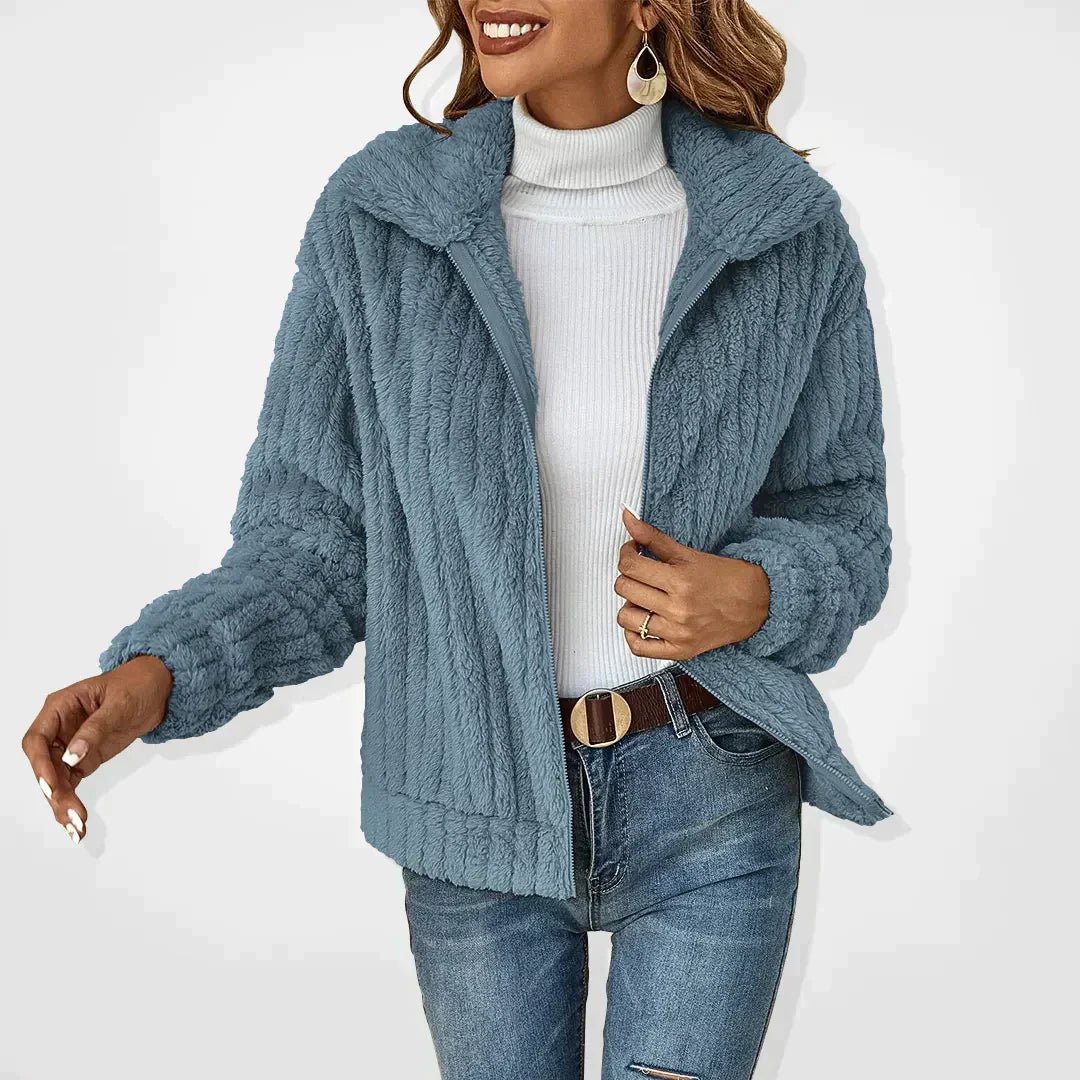GENEVIEVE™ - Stylish Sherpa Jacket - Beaumonts Closet Toronto