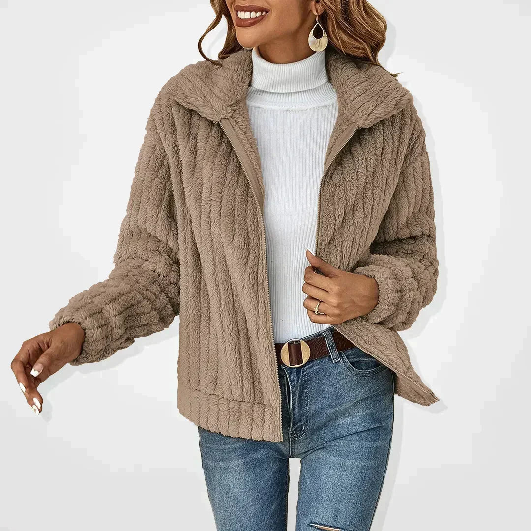GENEVIEVE™ - Stylish Sherpa Jacket - Beaumonts Closet Toronto