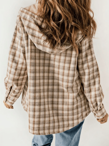 HANNAH™ - Chic Plaid Jacket - Beaumonts Closet Toronto