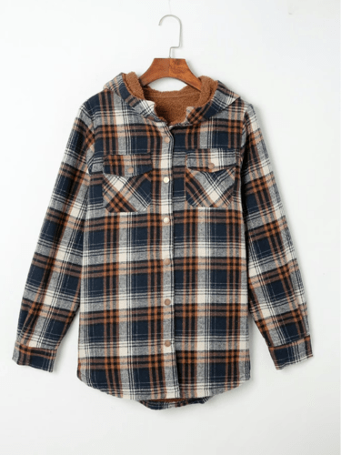 HANNAH™ - Chic Plaid Jacket - Beaumonts Closet Toronto