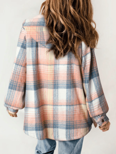 HANNAH™ - Chic Plaid Jacket - Beaumonts Closet Toronto