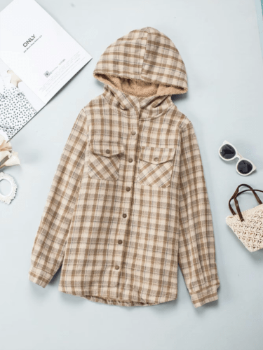 HANNAH™ - Chic Plaid Jacket - Beaumonts Closet Toronto