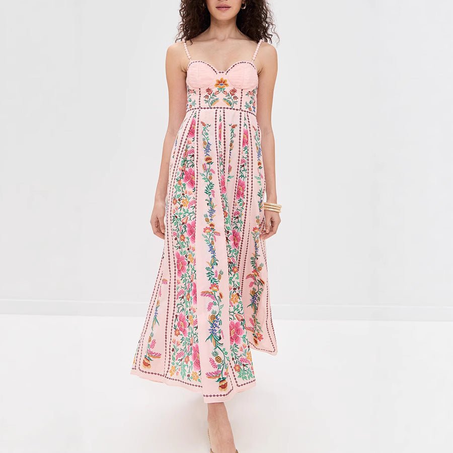 IDONNA™ – Classy Sleeveless Summer Floral Cami Maxi Dress - Beaumonts Closet Toronto