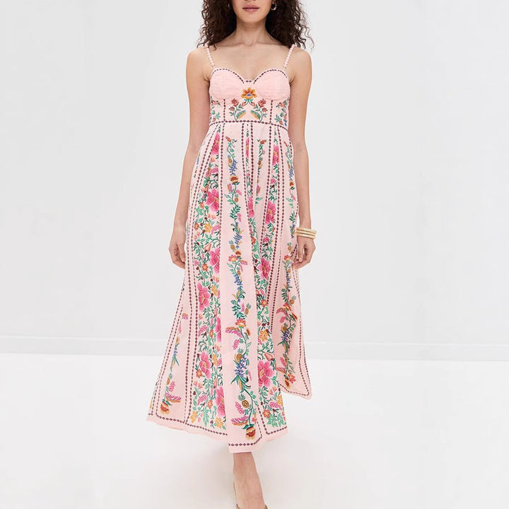 IDONNA™ – Classy Sleeveless Summer Floral Cami Maxi Dress - Beaumonts Closet Toronto