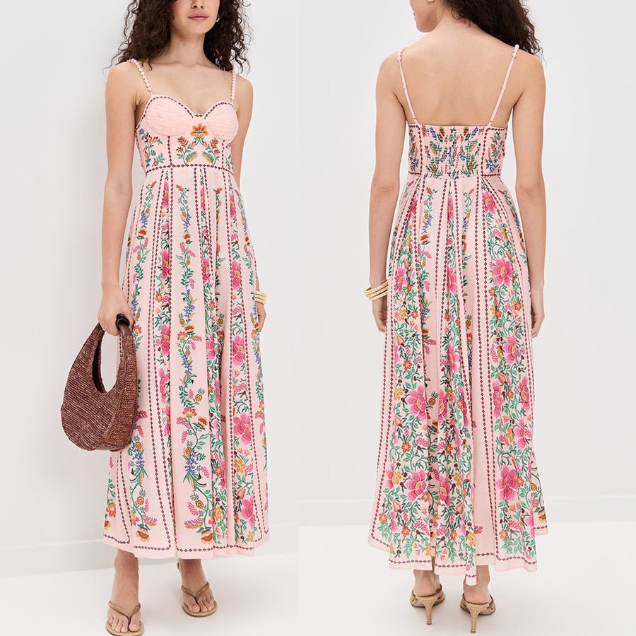 IDONNA™ – Classy Sleeveless Summer Floral Cami Maxi Dress - Beaumonts Closet Toronto