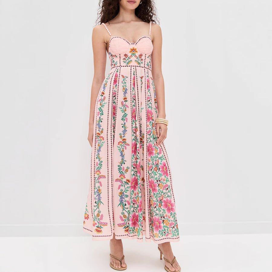 IDONNA™ – Classy Sleeveless Summer Floral Cami Maxi Dress - Beaumonts Closet Toronto