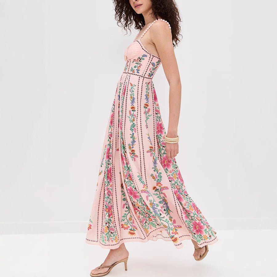 IDONNA™ – Classy Sleeveless Summer Floral Cami Maxi Dress - Beaumonts Closet Toronto
