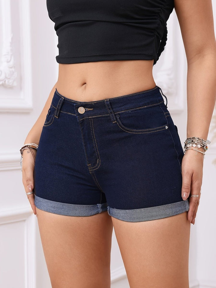 ISALINE™ - Casual Everyday Denim Shorts - Beaumonts Closet Toronto