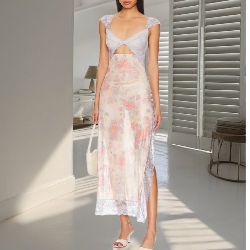 JAEMILY™ – Cozy Ditsy Floral Sleeveless Maxi Sundress - Beaumonts Closet Toronto