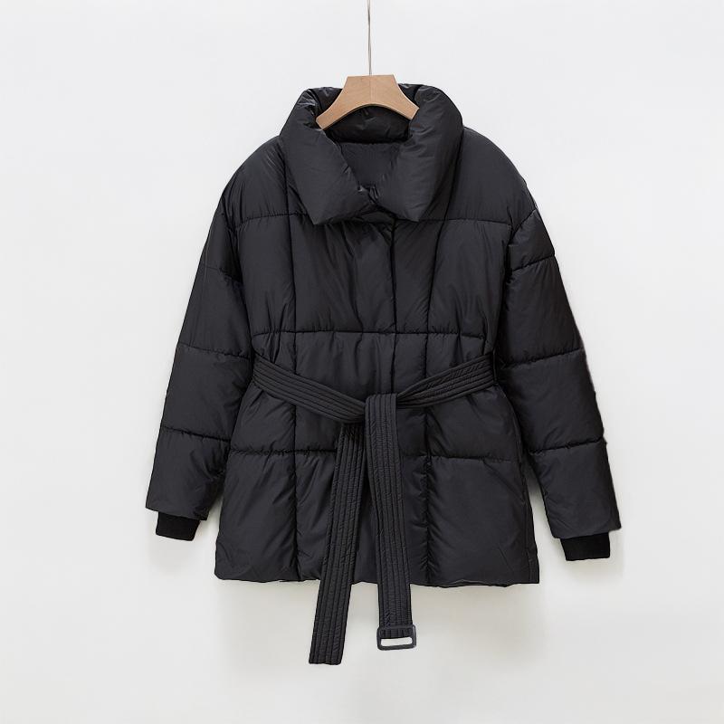 JASMINE™ - Cozy Thermal Stand Collar Waist Tie Zip - Up Coat for Winter - Beaumonts Closet Toronto