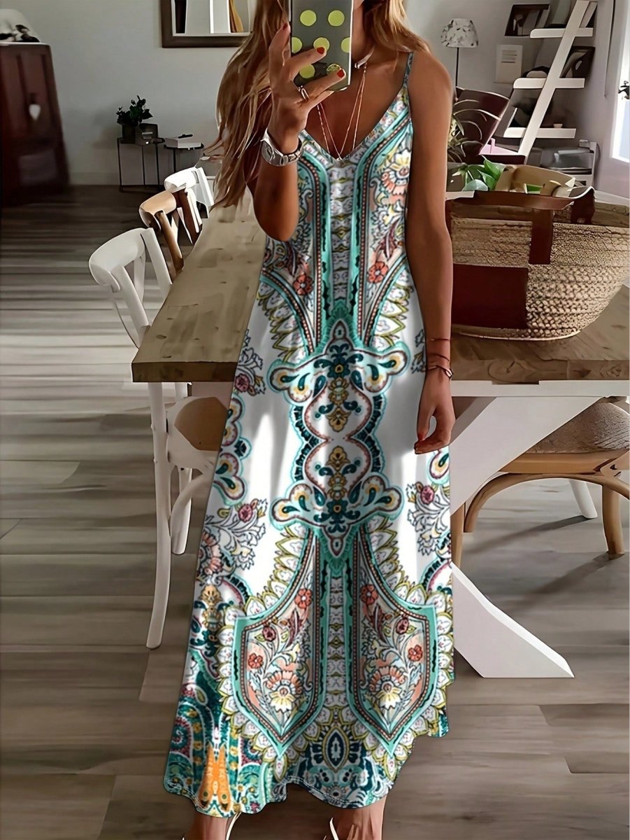 JAYZHEL™ – Chic Summer Sleeveless Strap Maxi Dress - Beaumonts Closet Toronto