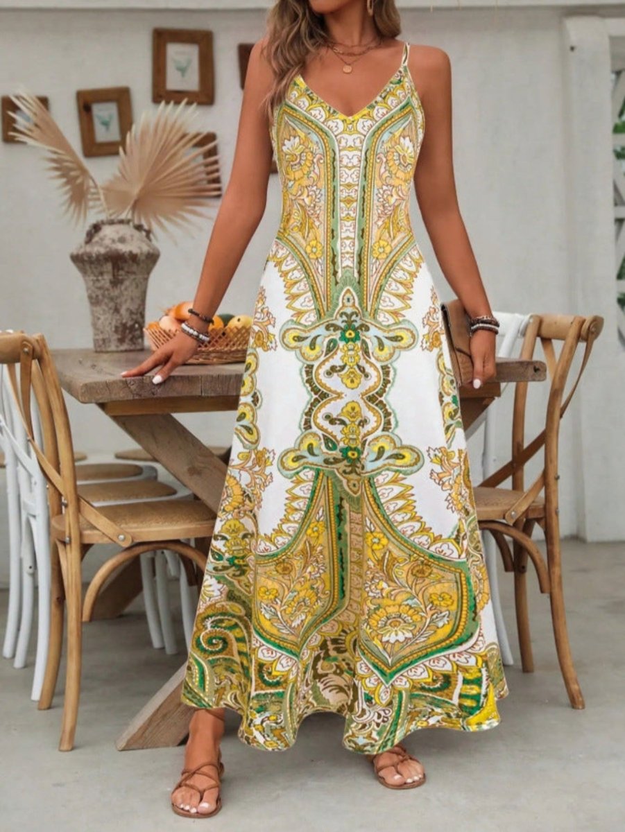 JAYZHEL™ – Chic Summer Sleeveless Strap Maxi Dress - Beaumonts Closet Toronto