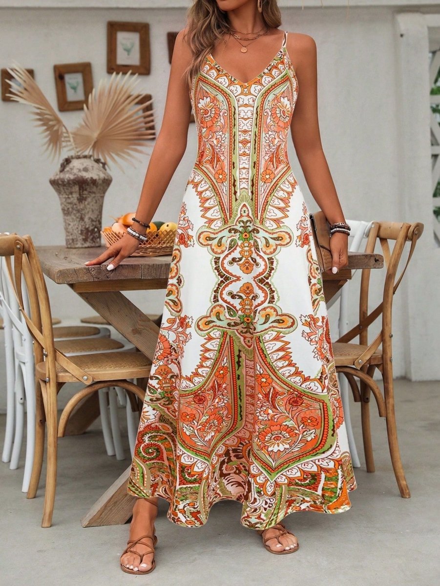 JAYZHEL™ – Chic Summer Sleeveless Strap Maxi Dress - Beaumonts Closet Toronto