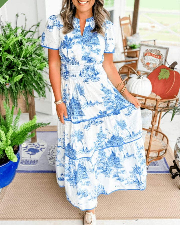 JIREH™ - Printed Maxi Dress - Beaumonts Closet Toronto