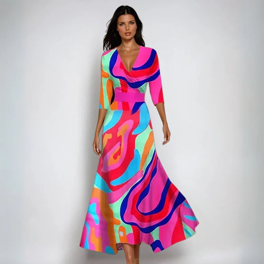 JOCELYN™ - Sophisticated Floral Dress - Beaumonts Closet Toronto