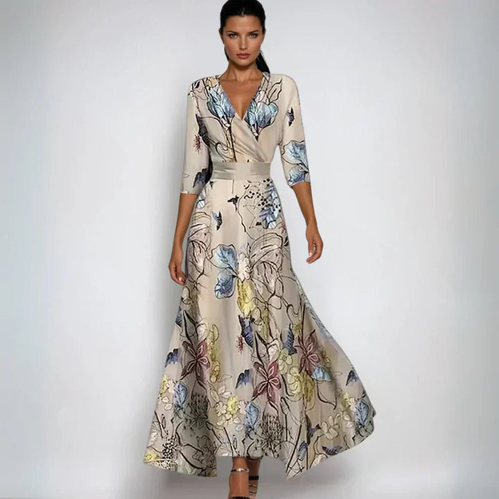 JOCELYN™ - Sophisticated Floral Dress - Beaumonts Closet Toronto