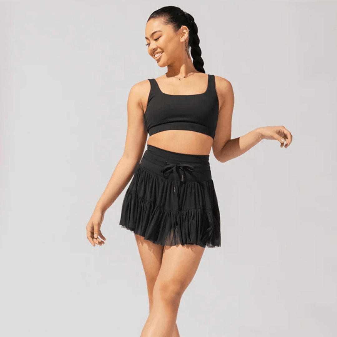 KALINDA™ - Chic High Waist Pleated Skort - Beaumonts Closet Toronto