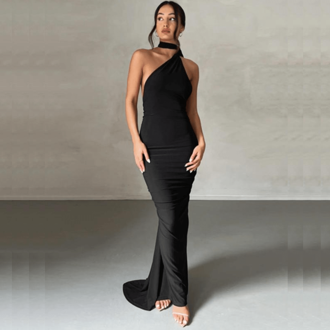 KARILYN™ – Elegant Sleeveless Evening Halter Bodycon Dress - Beaumonts Closet Toronto