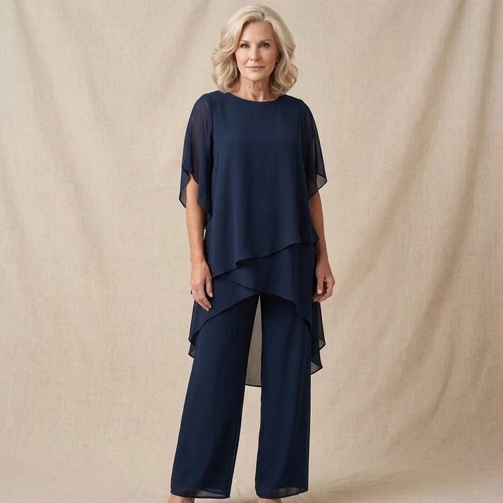 Kimmy | Draped Top with Palazzo Pants - Beaumonts Closet Toronto