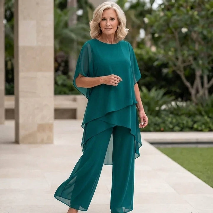 Kimmy | Draped Top with Palazzo Pants - Beaumonts Closet Toronto