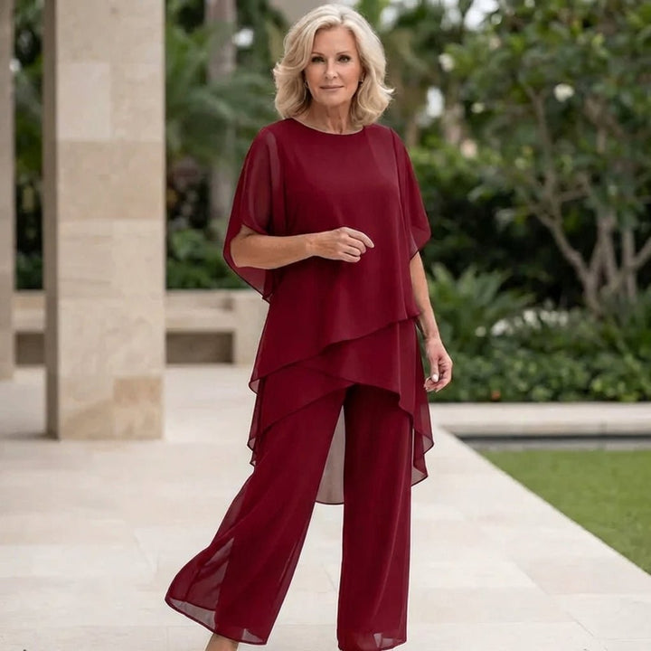 Kimmy | Draped Top with Palazzo Pants - Beaumonts Closet Toronto
