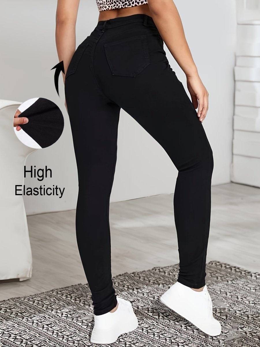 LISETTE™ - Sleek High - Waist Skinny Jeans - Beaumonts Closet Toronto