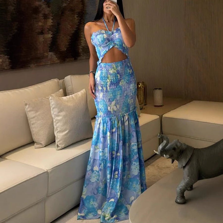LIVARA™ – Classy Ruffle Hem Mermaid Dress - Beaumonts Closet Toronto