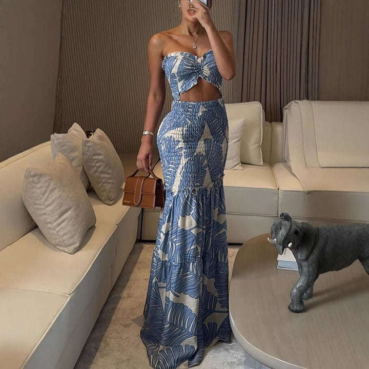LIVARA™ – Classy Ruffle Hem Mermaid Dress - Beaumonts Closet Toronto